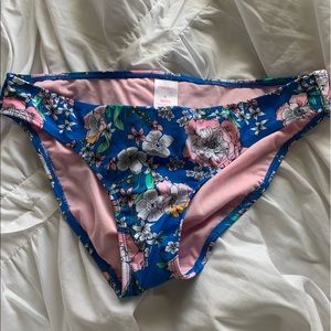 Blue Floral Bikini Bottom